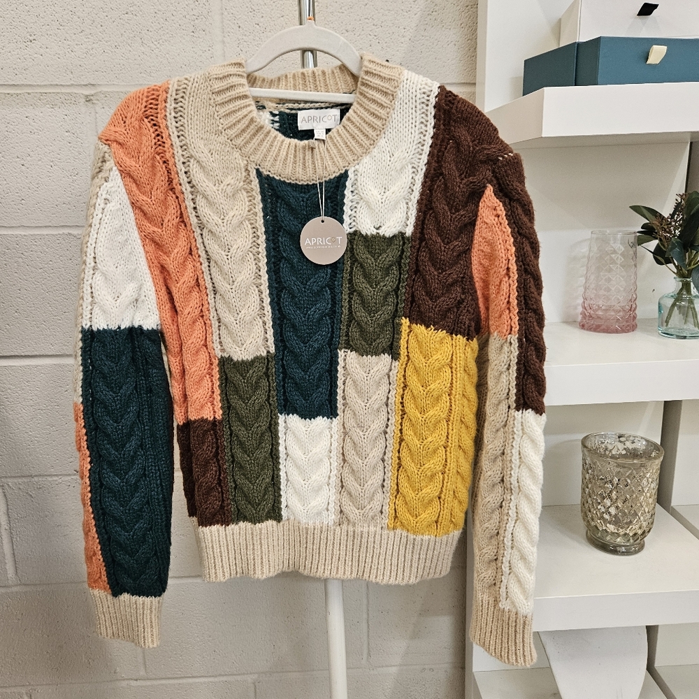 Colorblock Sweater in Autumnal Colors